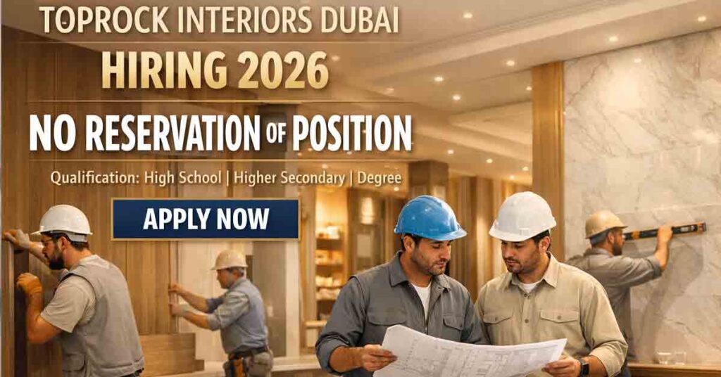 Toprock Interiors Dubai Jobs